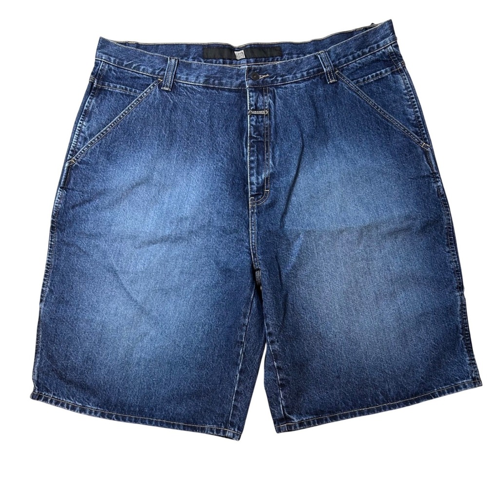 VTG Marithe Francois Girbaud Mens Utility Cargo Shorts Indigo Blue Size 44 NWT
